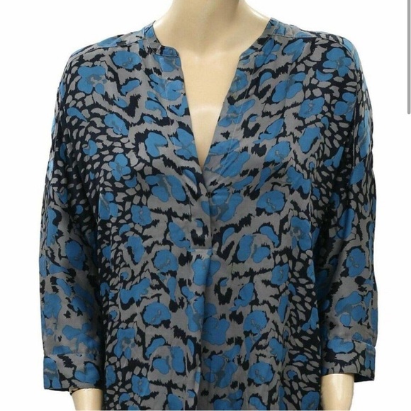 ZADIG & VOLTAIRE ~ Raita Leo Print Shirt Dress with Single Button Pop Over Style - Picture 2 of 12